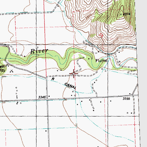 Topographic Map of 16N19W09CDBA01 Well, MT
