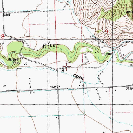 Topographic Map of 16N19W09CCAB02 Well, MT