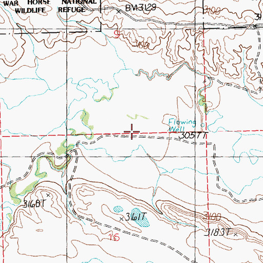 Topographic Map of 16N25E09DDD_01 Well, MT