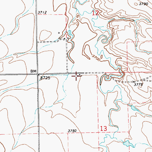 Topographic Map of 16N15E13BAB_01 Well, MT