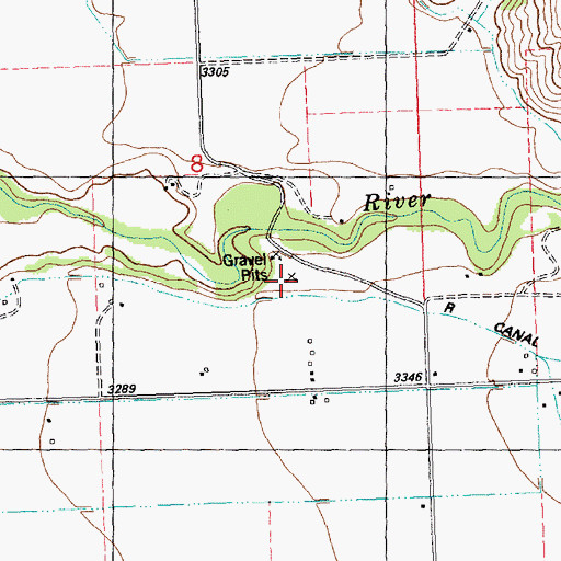 Topographic Map of 16N19W08DCAA03 Well, MT