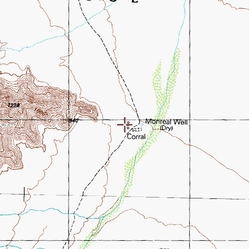 Topographic Map of Monreal Well, AZ