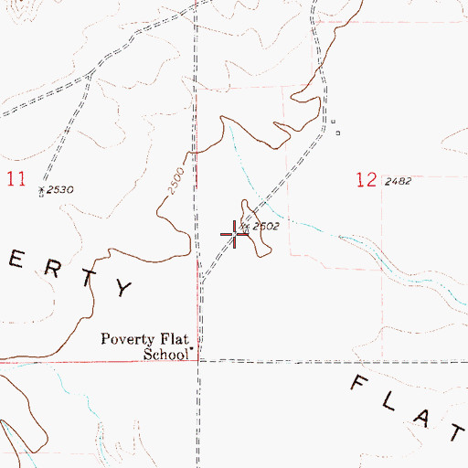 Topographic Map of 16N54E12CBDB01 Well, MT