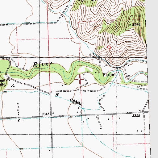 Topographic Map of 16N19W09CADB01 Well, MT