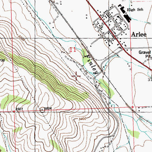 Topographic Map of 16N20W11DBBD01 Well, MT