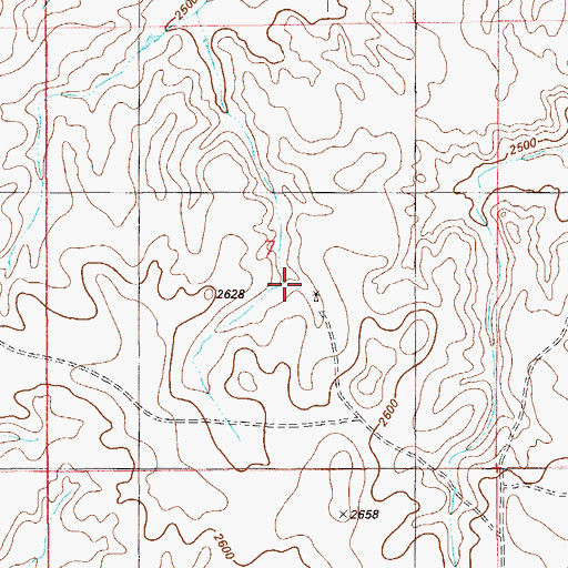 Topographic Map of 16N59E07DBB_01 Well, MT
