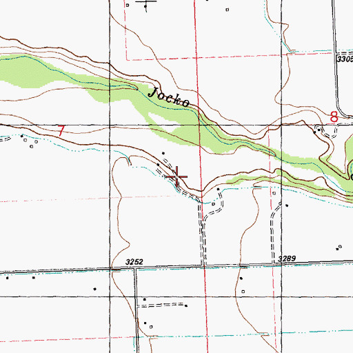 Topographic Map of 16N19W07DBCA01 Well, MT