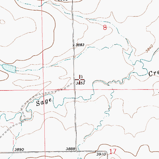 Topographic Map of 16N14E08CDC_01 Well, MT