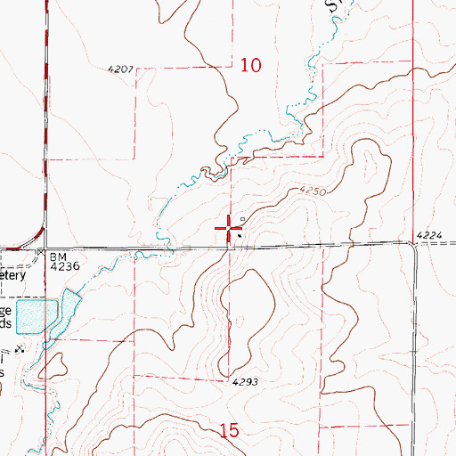 Topographic Map of 16N12E10DCCC01 Well, MT