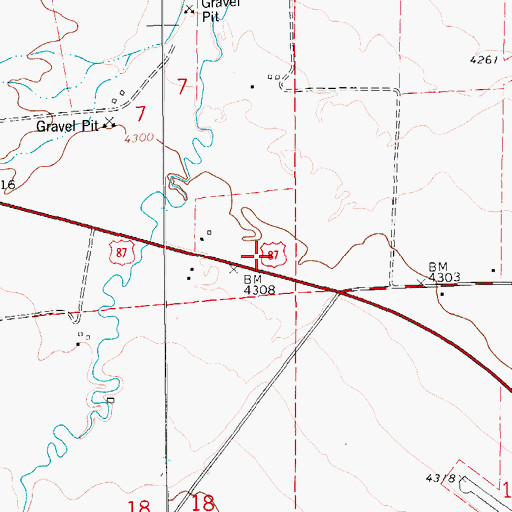 Topographic Map of 16N12E07DA__02 Well, MT