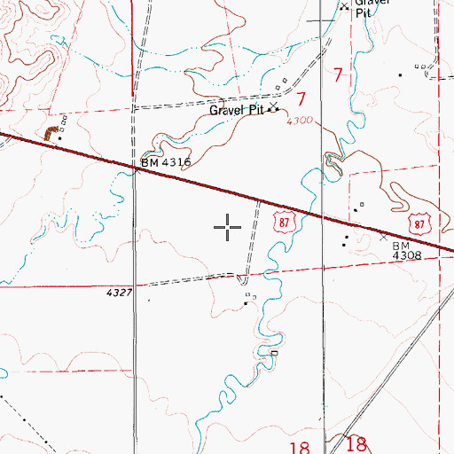 Topographic Map of 16N12E07CA__01 Spring, MT