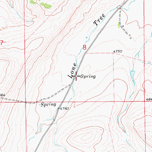 Topographic Map of 16N10E08CDAA01 Well, MT
