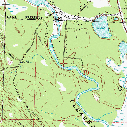 Topographic Map of 16N15W10BDCB01 Well, MT