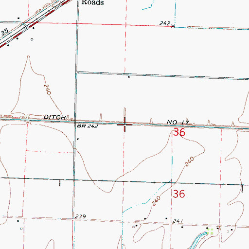 Topographic Map of Ditch Number 17, AR