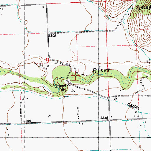 Topographic Map of 16N19W08CADB01 Well, MT