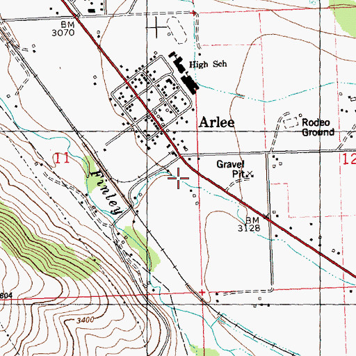 Topographic Map of 16N20W11DAAA01 Well, MT
