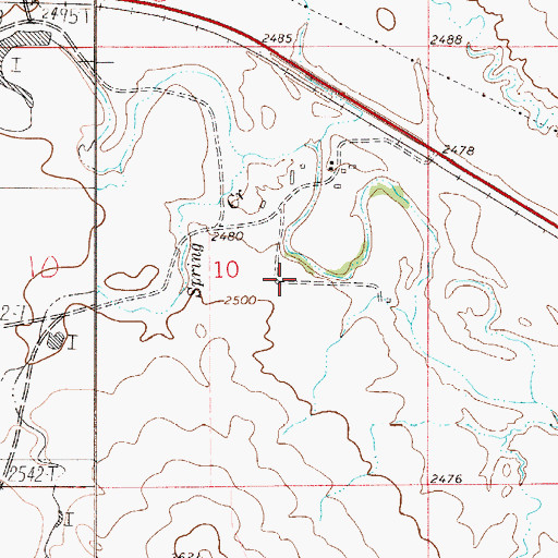Topographic Map of 16N53E10DABA01 Well, MT