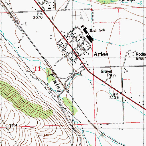 Topographic Map of 16N20W11DAAB01 Well, MT