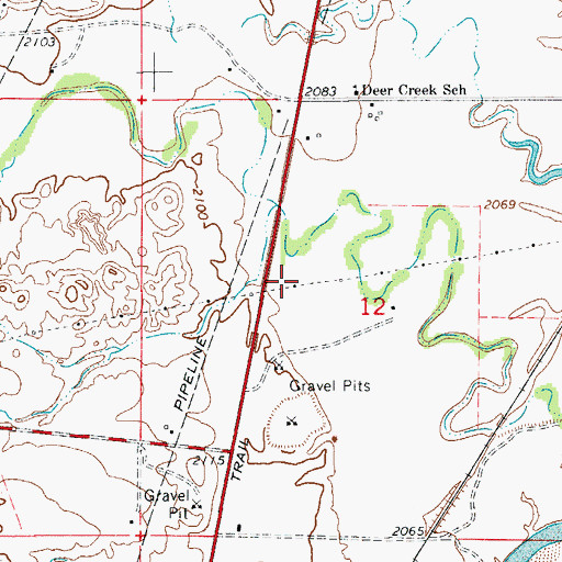 Topographic Map of 16N55E12BD__01 Well, MT