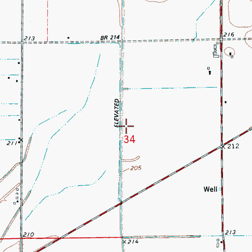 Topographic Map of Ditch Number 18, AR