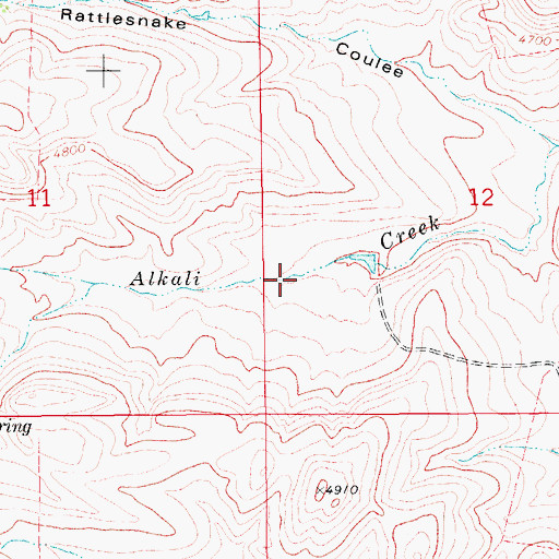 Topographic Map of 16N10E12CB__01 Spring, MT