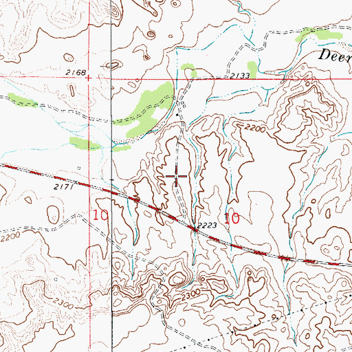 Topographic Map of 16N55E10BCBD01 Well, MT