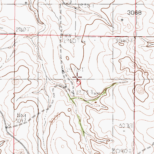 Topographic Map of 16N48E09ACC_01 Well, MT