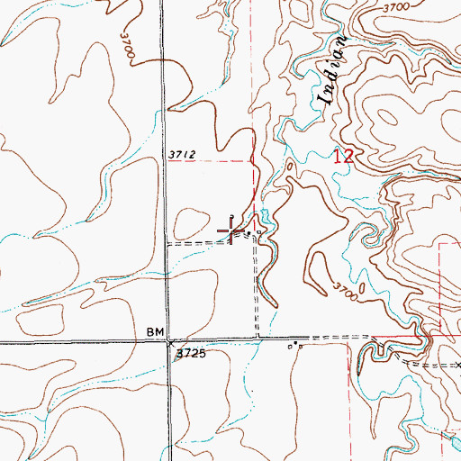 Topographic Map of 16N15E12CBD_01 Well, MT