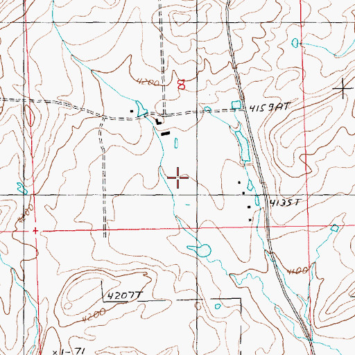 Topographic Map of 16N18E08CAA_01 Well, MT