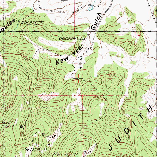 Topographic Map of 16N19E10CCBB01 Well, MT