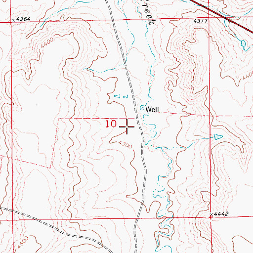 Topographic Map of 16N11E10AC__01 Well, MT