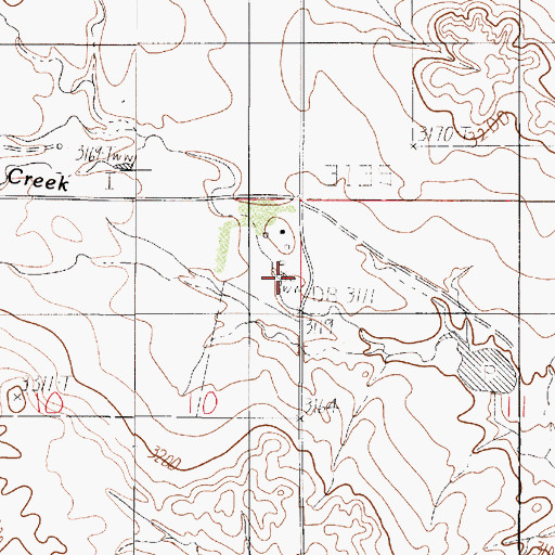 Topographic Map of 16N50E10AADD01 Well, MT