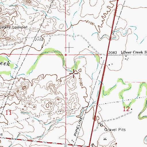 Topographic Map of 16N55E12BB__01 Well, MT