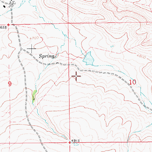 Topographic Map of 16N10E10BC__01 Spring, MT