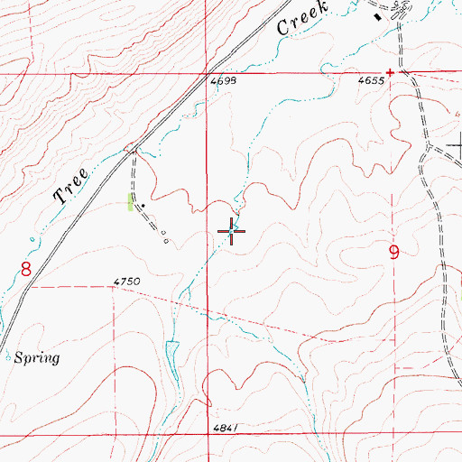 Topographic Map of 16N10E09BC__01 Spring, MT