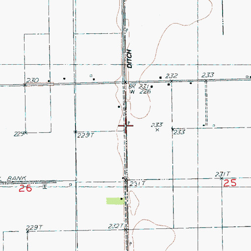 Topographic Map of Ditch Number 18, AR