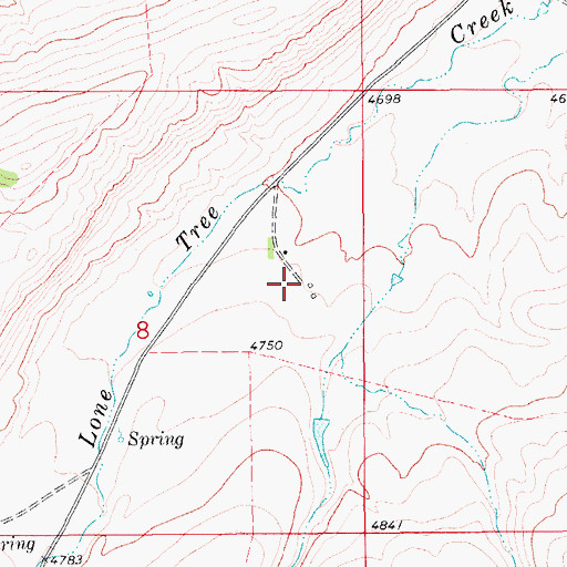 Topographic Map of 16N10E08AD__01 Spring, MT