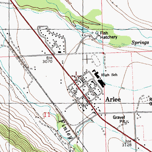 Topographic Map of 16N20W11AAC_01 Well, MT