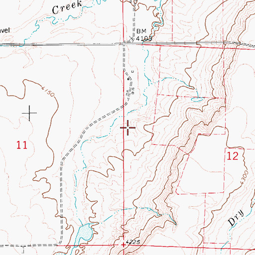 Topographic Map of 16N12E12BB__02 Well, MT