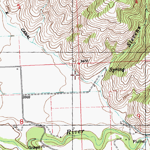 Topographic Map of 16N19W09BCAD01 Well, MT