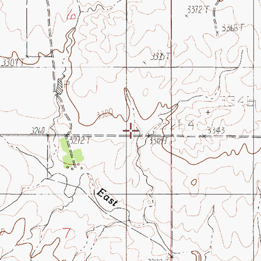 Topographic Map of 16N50E06DDCD01 Well, MT