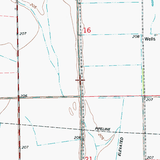 Topographic Map of Ditch Number 18, AR