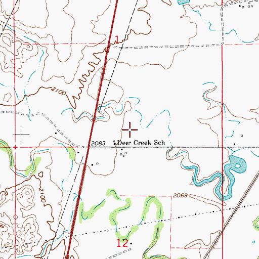 Topographic Map of 16N55E01DC__01 Well, MT