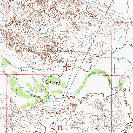 Topographic Map of 16N55E02DC__01 Well, MT