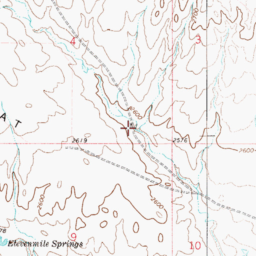 Topographic Map of 16N54E04DDCB01 Well, MT