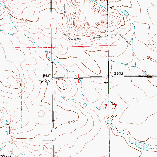 Topographic Map of 16N14E07BDBB01 Well, MT