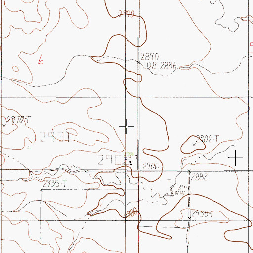 Topographic Map of 16N51E06DDC_01 Well, MT