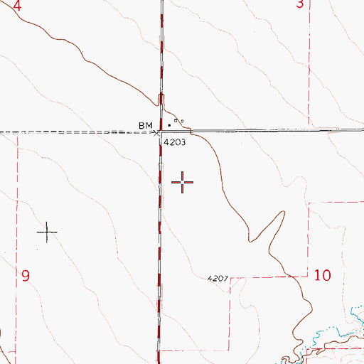 Topographic Map of 16N12E03CC__03 Well, MT