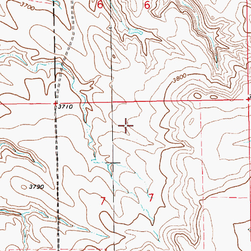 Topographic Map of 16N16E07BA__01 Well, MT