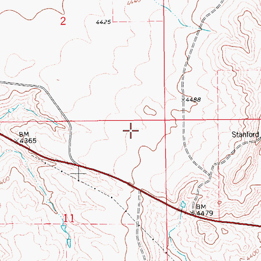 Topographic Map of 16N11E02DD__01 Spring, MT